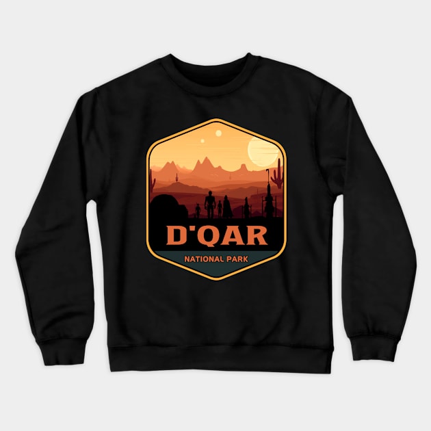 D'Qar National Park Hiking Camping Souvenir Crewneck Sweatshirt by Girl and Cat